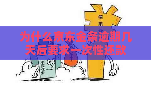 为什么京东金条逾期几天后要求一次性还款