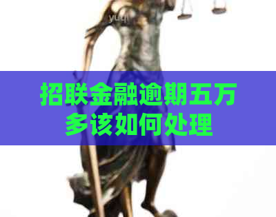 招联金融逾期五万多该如何处理