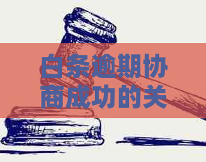 白条逾期协商成功的关键是什么