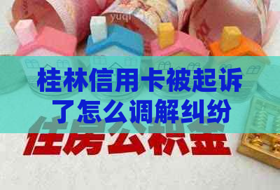 桂林信用卡被起诉了怎么调解纠纷