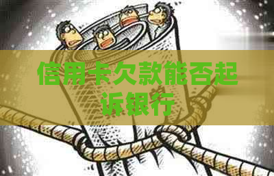 信用卡欠款能否起诉银行