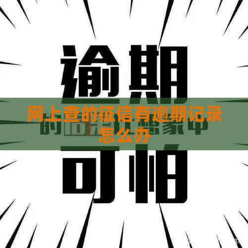 网上查的有逾期记录怎么办