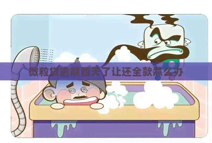 微粒贷逾期四天了让还全款怎么办