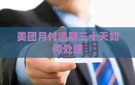 美团月付逾期三十天如何处理