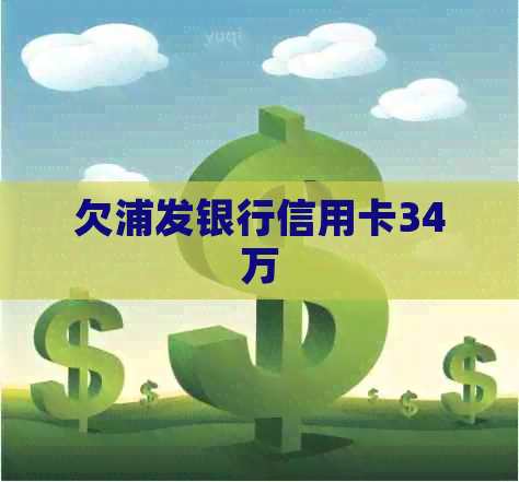 欠浦发银行信用卡34万
