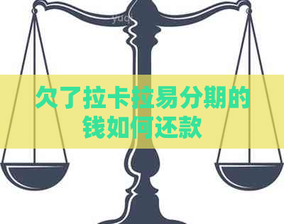 欠了拉卡拉易分期的钱如何还款