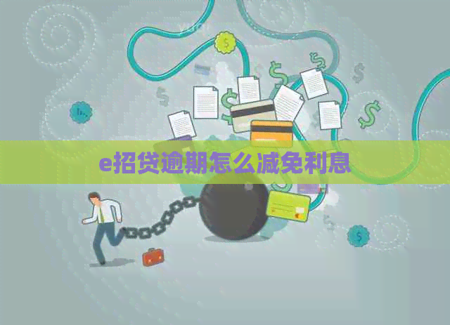 e招贷逾期怎么减免利息