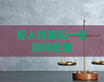 好人贷逾期一年如何处理