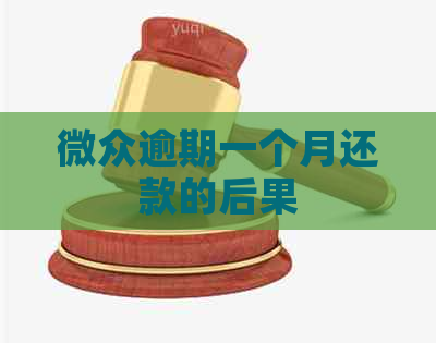 微众逾期一个月还款的后果