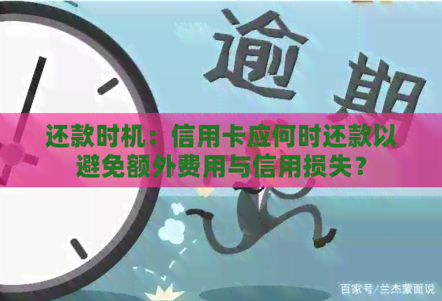 还款时机：信用卡应何时还款以避免额外费用与信用损失？