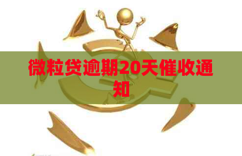 微粒贷逾期20天通知