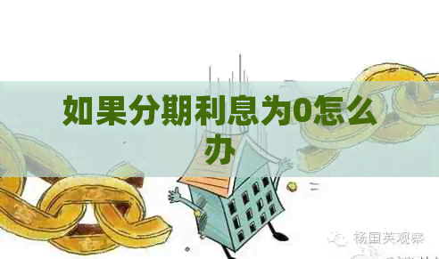 如果分期利息为0怎么办