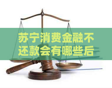 苏宁消费金融不还款会有哪些后果