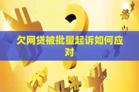 欠网贷被批量起诉如何应对