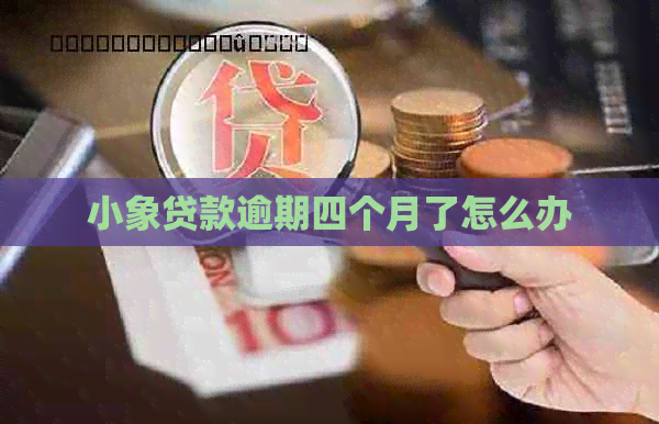 小象贷款逾期四个月了怎么办
