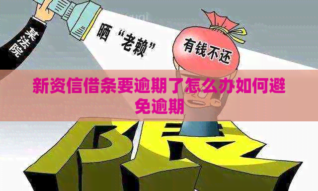 新资信借条要逾期了怎么办如何避免逾期