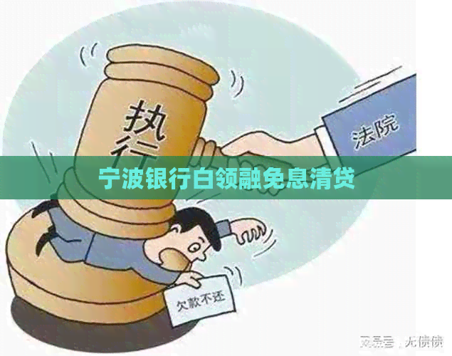 宁波银行白领融免息清贷