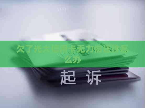欠了光大信用卡无力偿还该怎么办