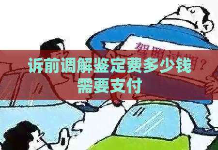 诉前调解鉴定费多少钱需要支付
