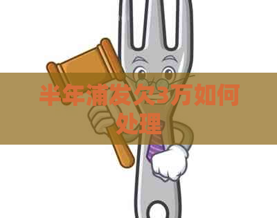 半年浦发欠3万如何处理