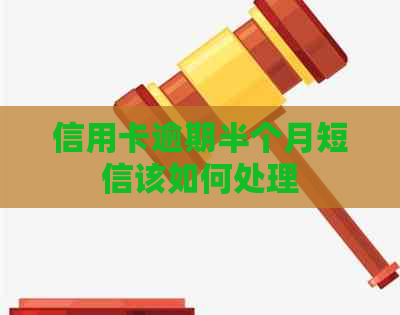 信用卡逾期半个月短信该如何处理