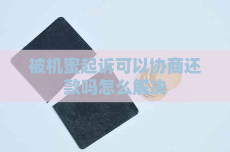 被机蜜起诉可以协商还款吗怎么解决