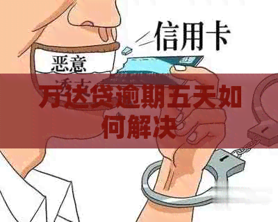 万达贷逾期五天如何解决