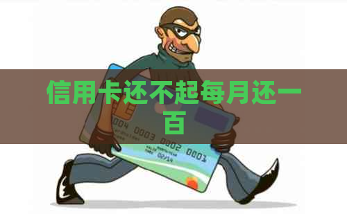 信用卡还不起每月还一百