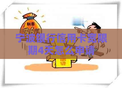 宁波银行信用卡宽限期4天怎么申请