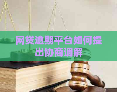 网贷逾期平台如何提出协商调解