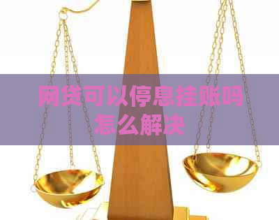 网贷可以停息挂账吗怎么解决