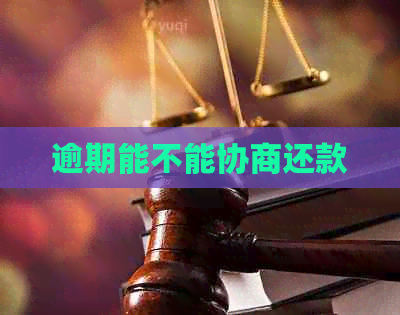 逾期能不能协商还款