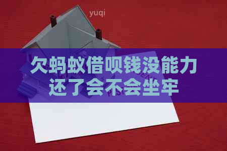 欠蚂蚁信用卡钱没能力还了会不会坐牢