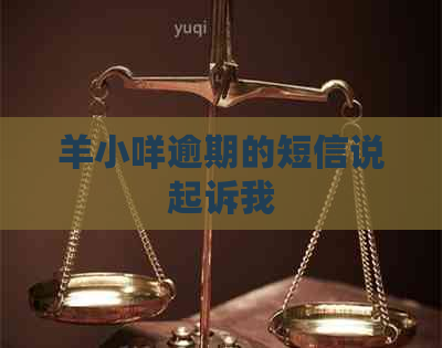 羊小咩逾期的短信说起诉我