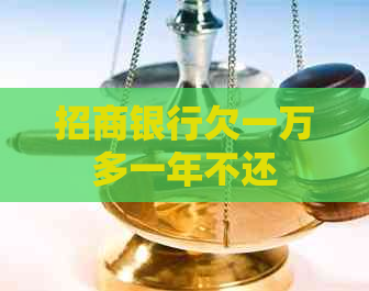 招商银行欠一万多一年不还
