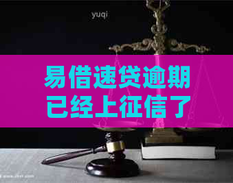 易借速贷逾期已经上了怎么办