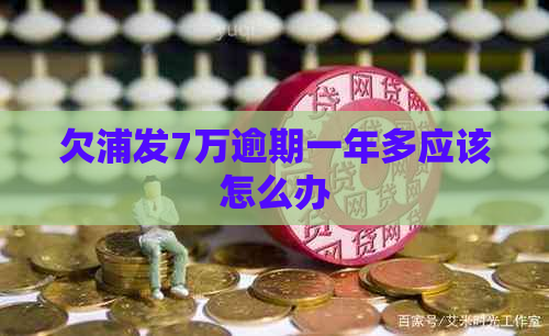 欠浦发7万逾期一年多应该怎么办