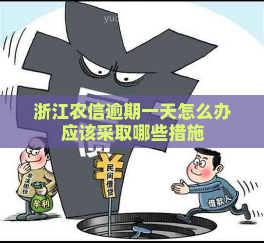 浙江农信逾期一天怎么办应该采取哪些措施