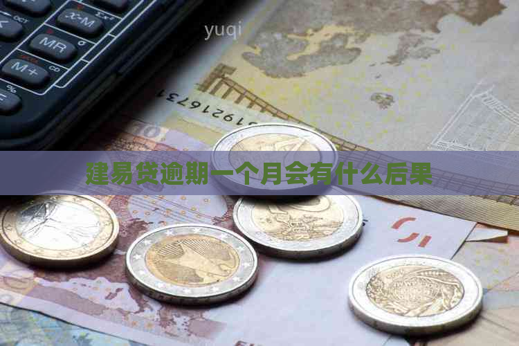 建易贷逾期一个月会有什么后果
