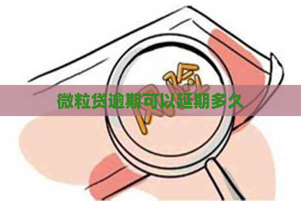 微粒贷逾期可以延期多久