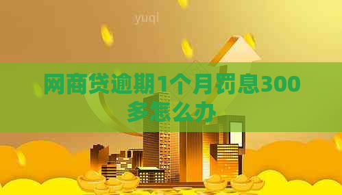 白条贷逾期1个月罚息300多怎么办