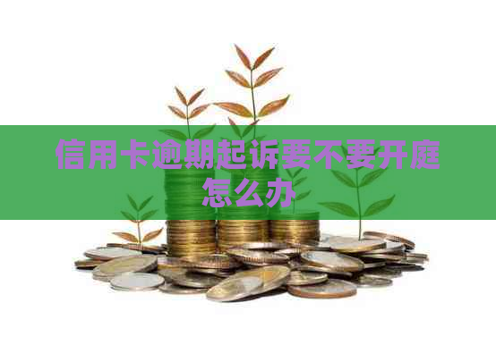信用卡逾期起诉要不要开庭怎么办