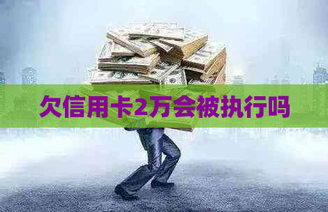 欠信用卡2万会被执行吗