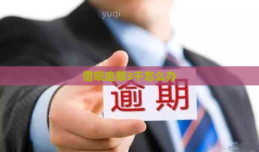 信用卡逾期3千怎么办