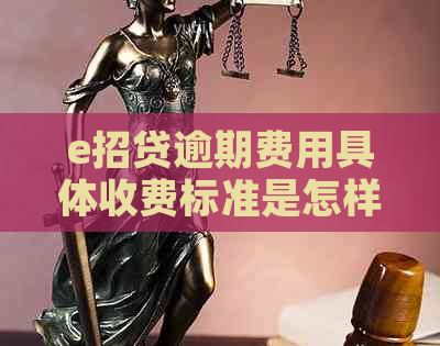 e招贷逾期费用具体收费标准是怎样的