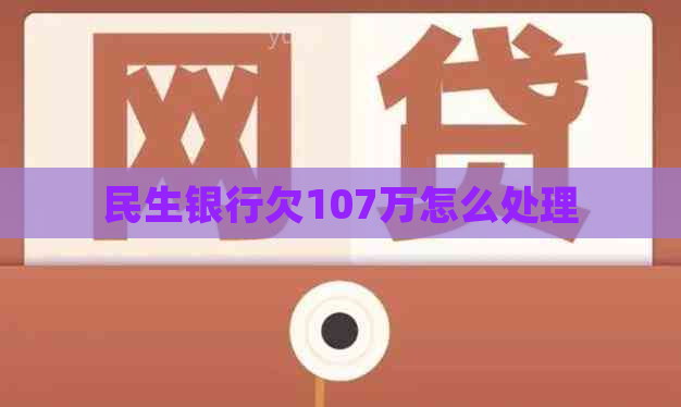 民生银行欠107万怎么处理