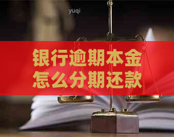 银行逾期本金怎么分期还款