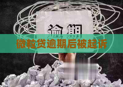 微粒贷逾期后被起诉