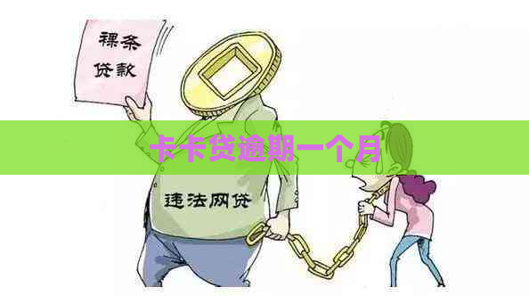 卡卡贷逾期一个月
