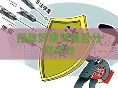 招联好期贷能否分期付款